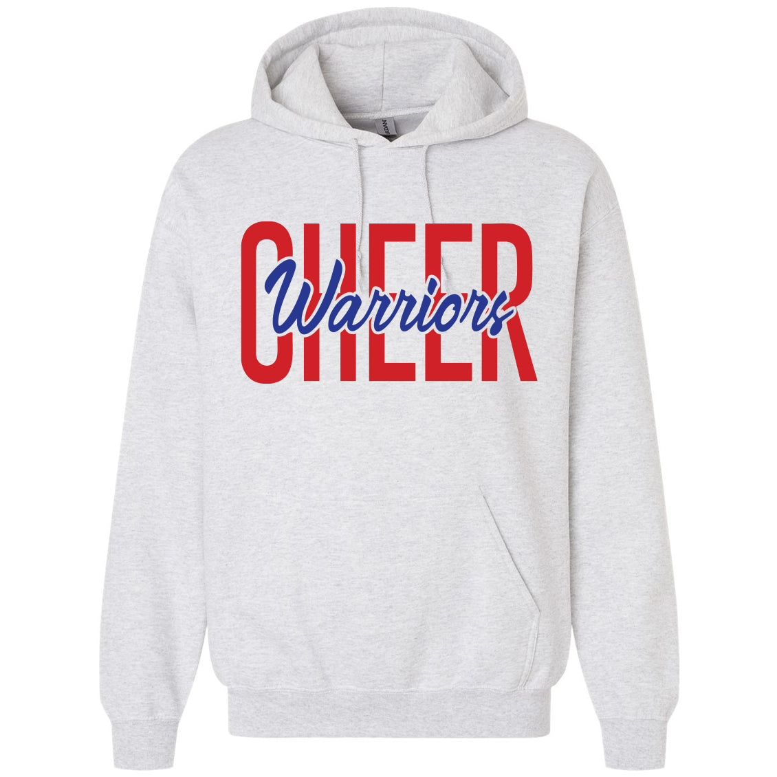 Warriors Cheer Cursive Unisex Gildan Hooded Sweatshirt