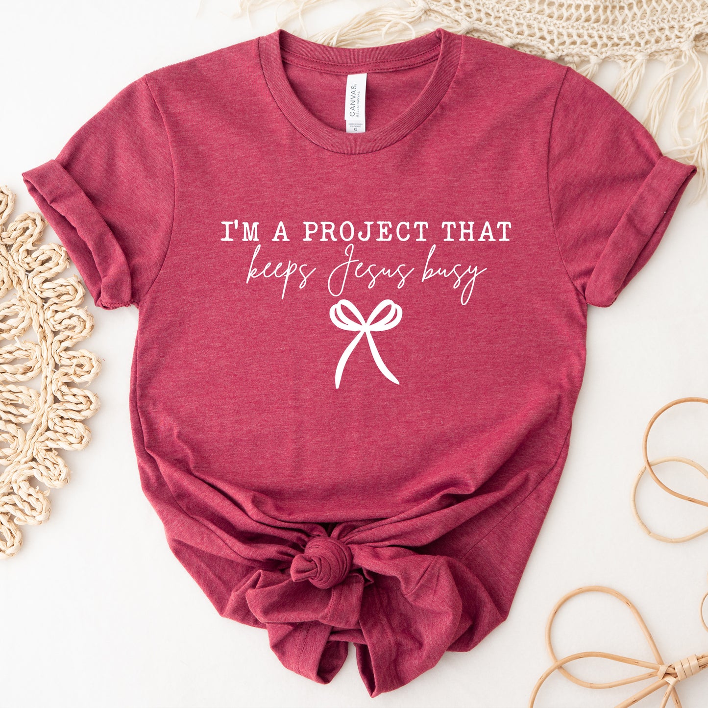 I’m a Project That Keeps Jesus Busy Graphic T-Shirt | Unisex Christian Tee