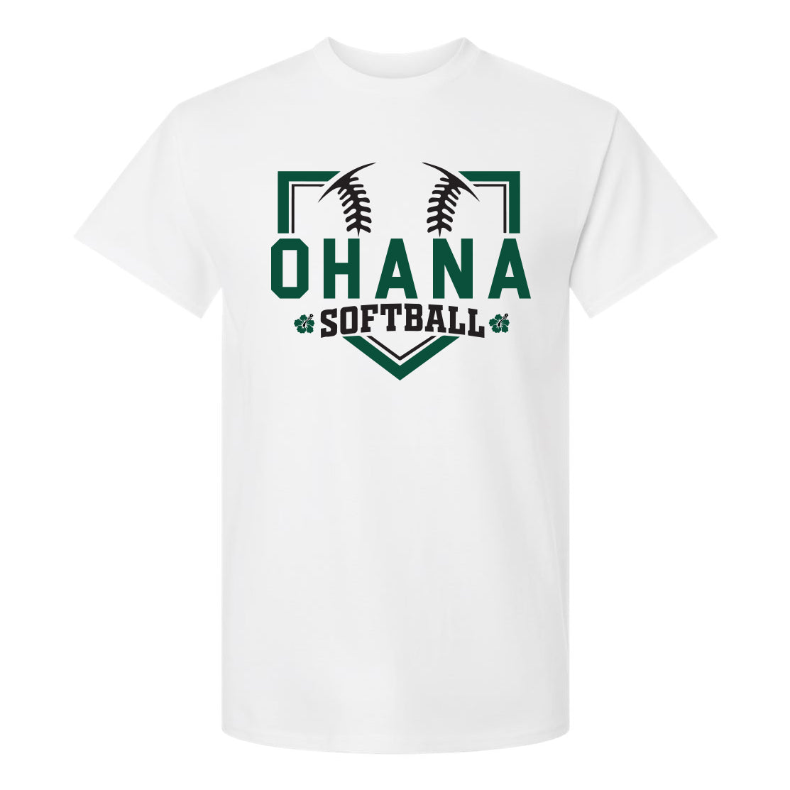 Ohana Softball Diamond Adult and Youth Unisex Gildan T-Shirt - 3 Colors