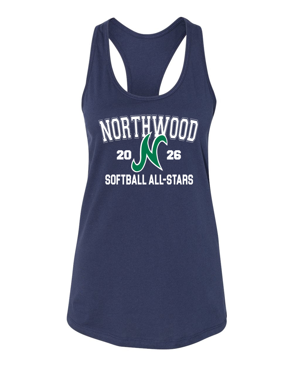 Northwood Softball Women's Bella Canvas Racerback Tank Top All Star Design