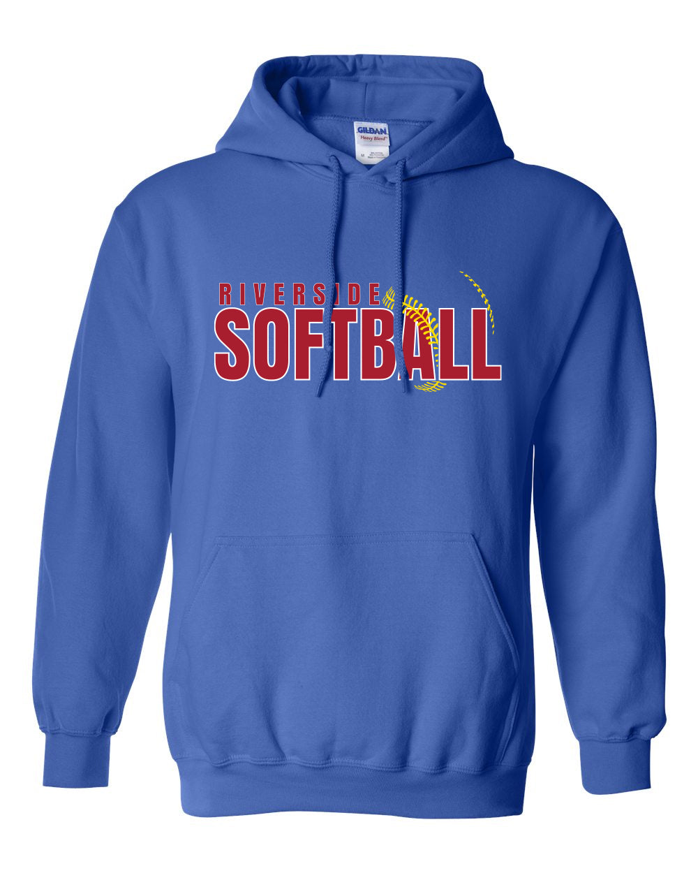 Riverside Softball Royal Blue Unisex Gildan Hooded Sweatshirt