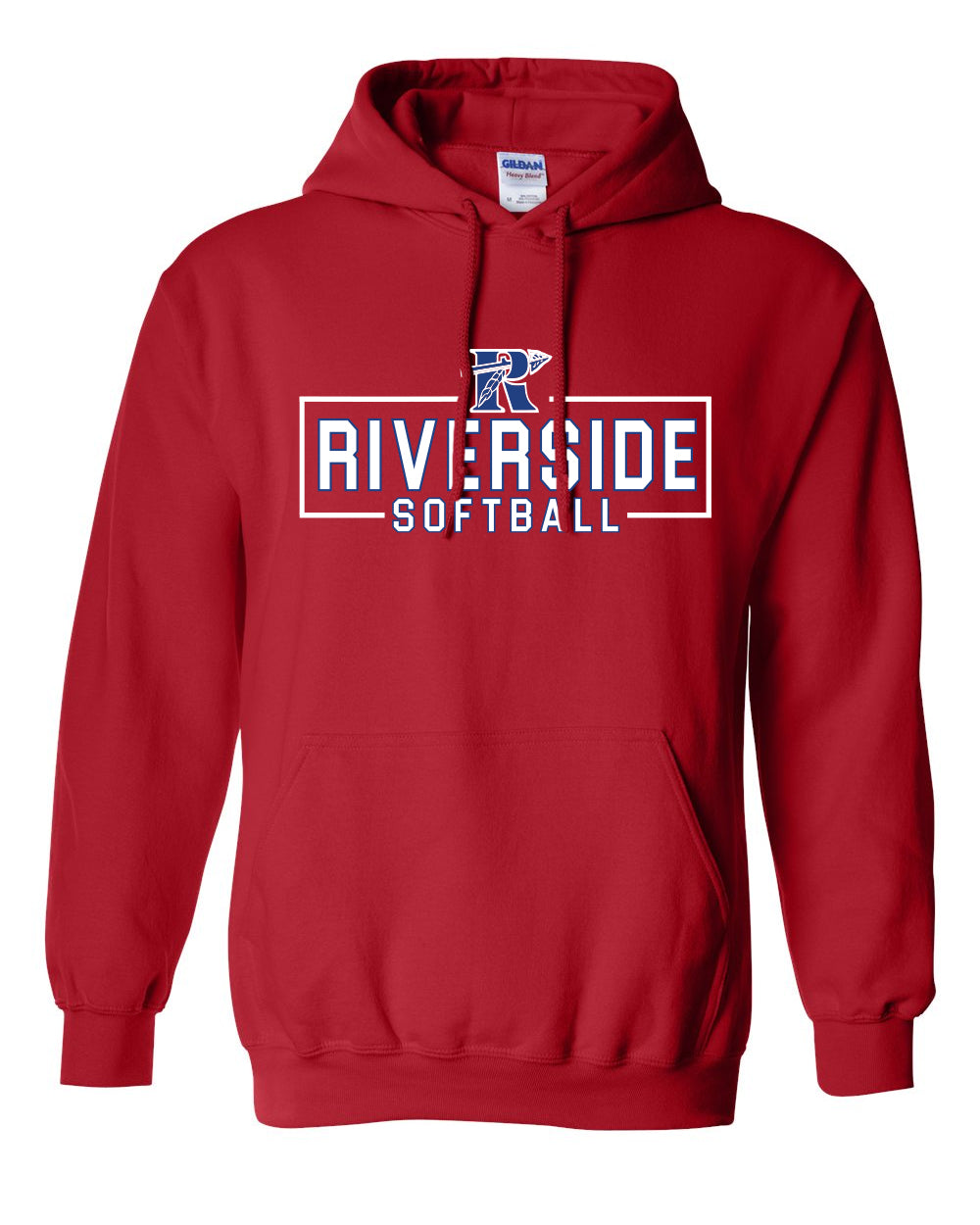 Riverside Softball Royal Blue Unisex Gildan Hooded Sweatshirt