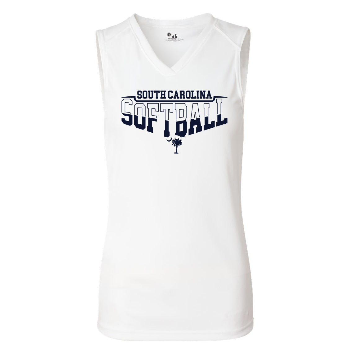 South Carolina Softball Women's Badger Dri-Fit Sleeveless Top Palmetto Tree - 2 Colors
