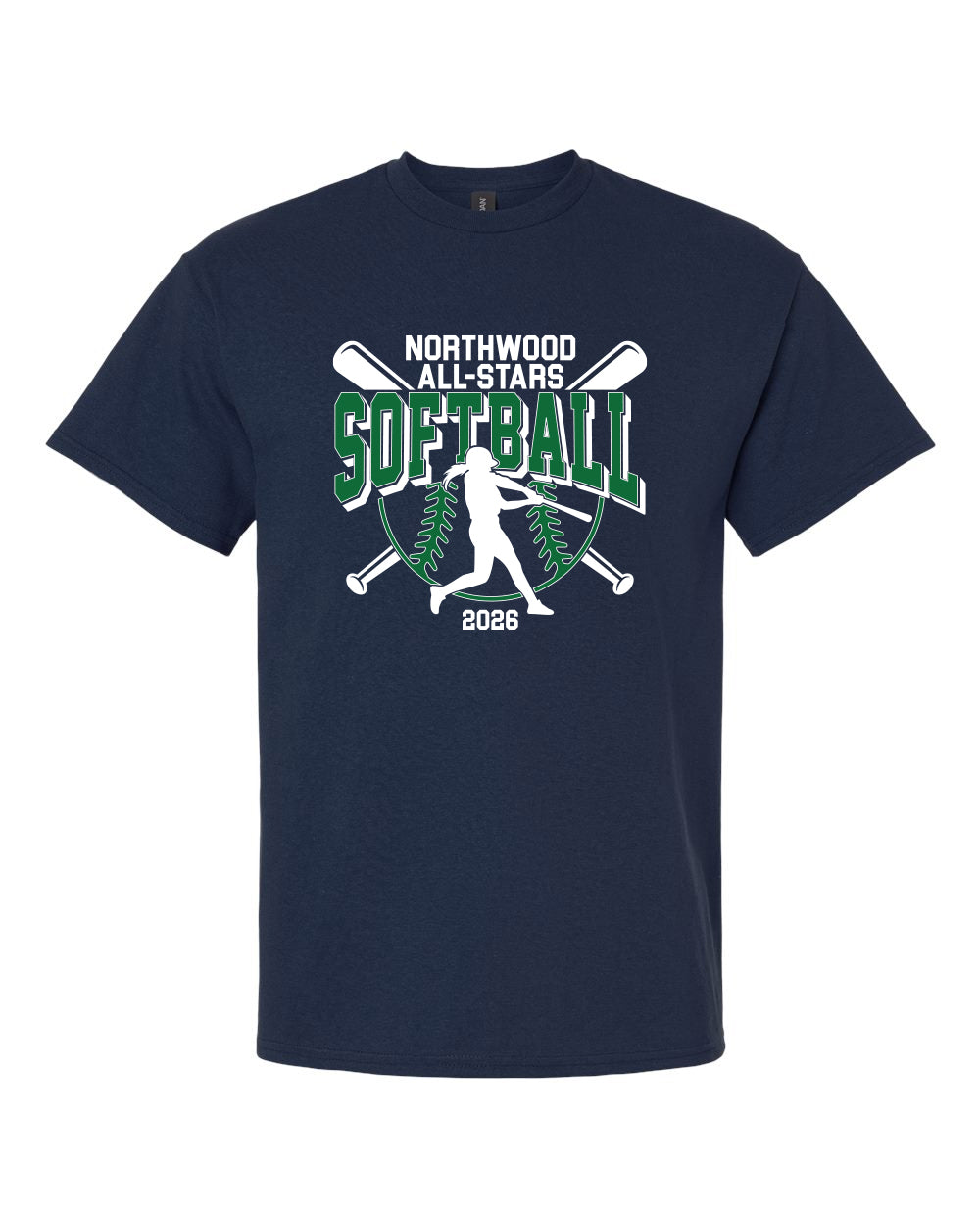 Northwood Softball MINORS TEAM Adult and Youth Unisex Gildan All Star Design