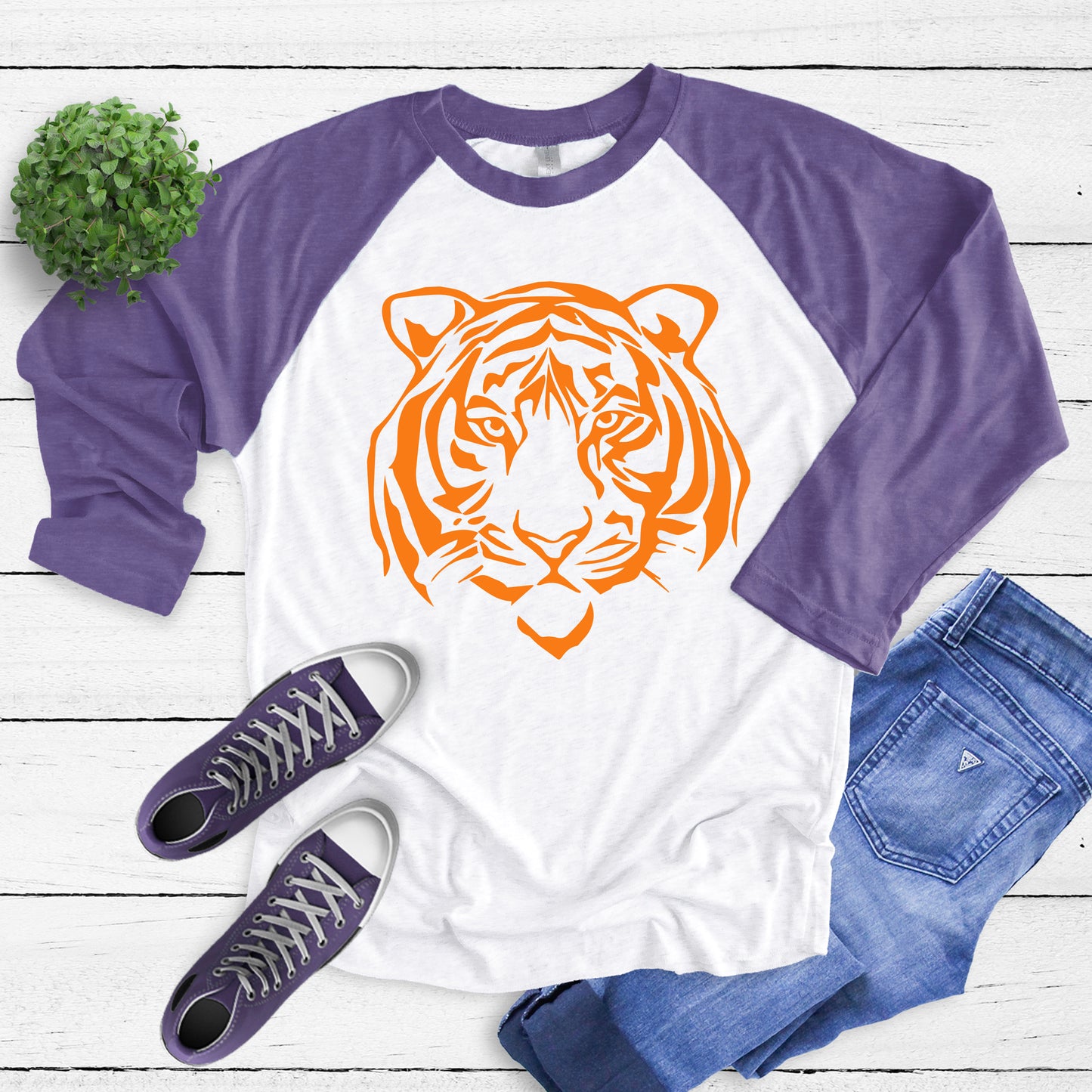 Tiger Head Raglan Tee
