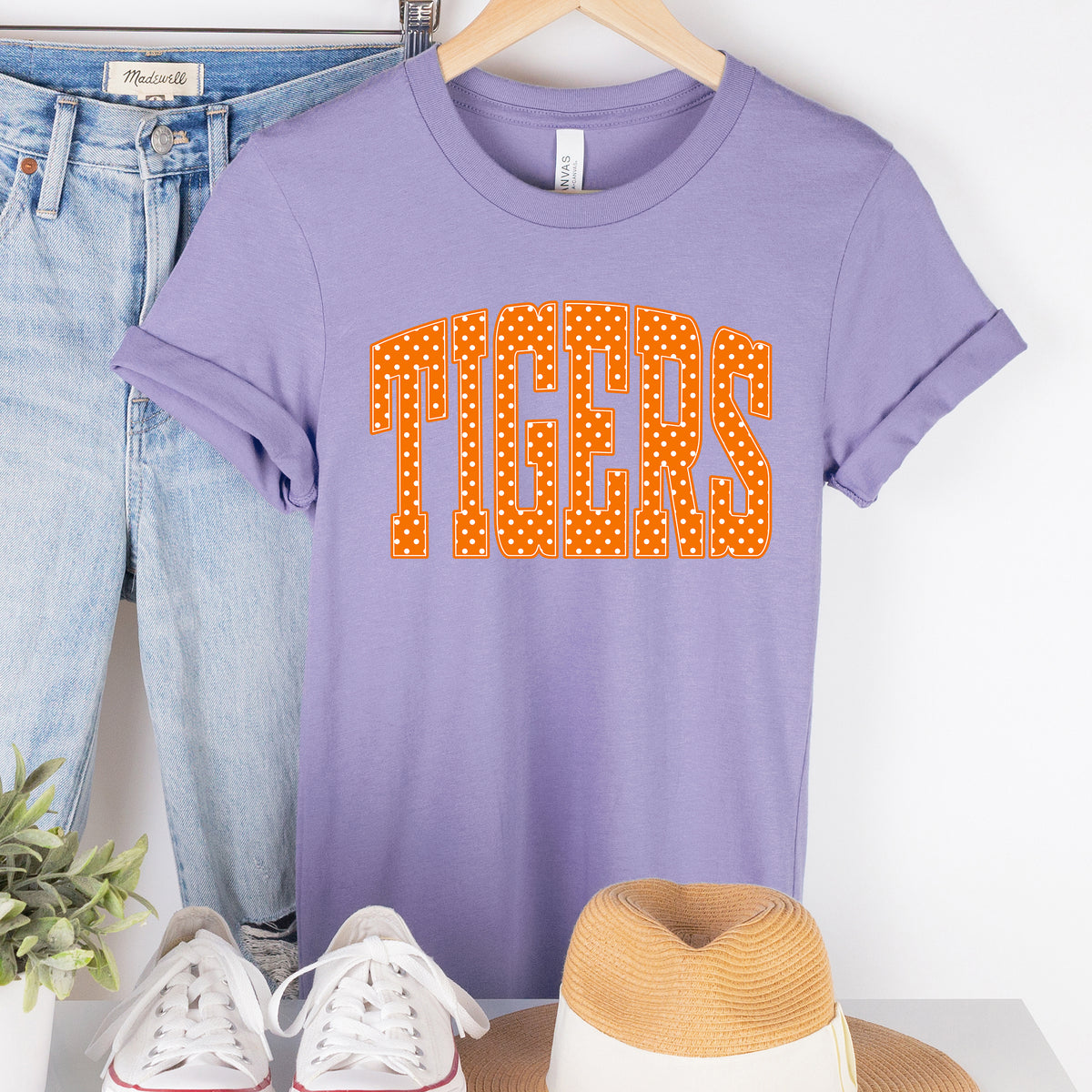 Tigers Polka Dot Short Sleeve T-Shirt