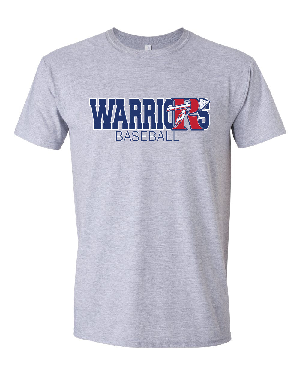Warriors Baseball Sport Grey Unisex Gildan Softstyle T-Shirt