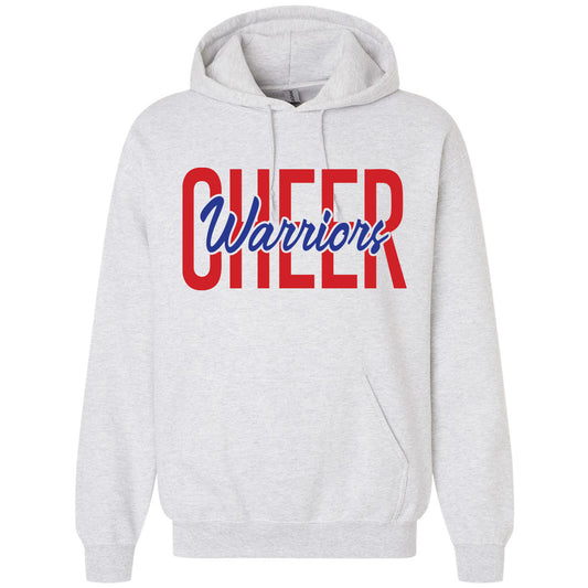 Warriors Cheer Cursive Unisex Gildan Hooded Sweatshirt