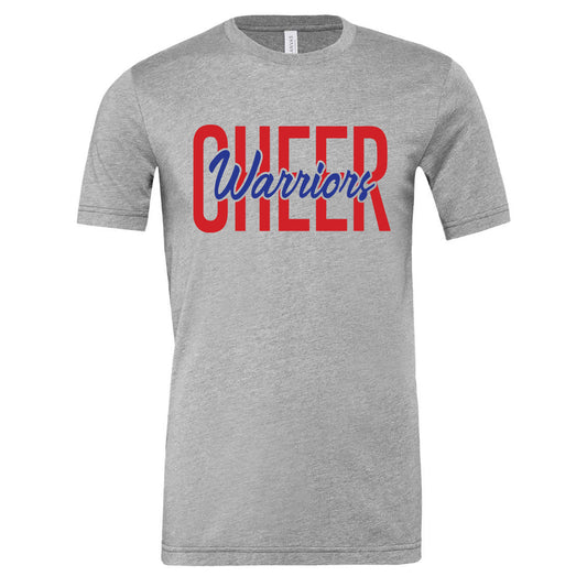 Warriors Cheer Cursive Unisex Bella Canvas T-Shirt