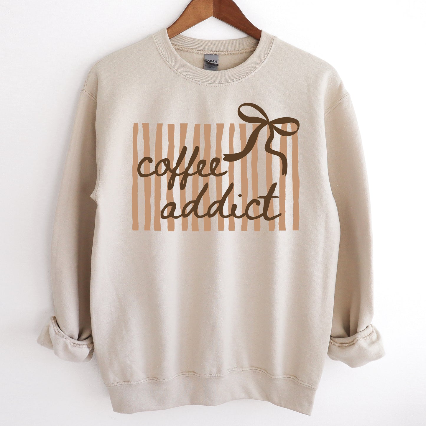 Coffee Addict Graphic Sweatshirt | Unisex Cozy Crewneck Pullover