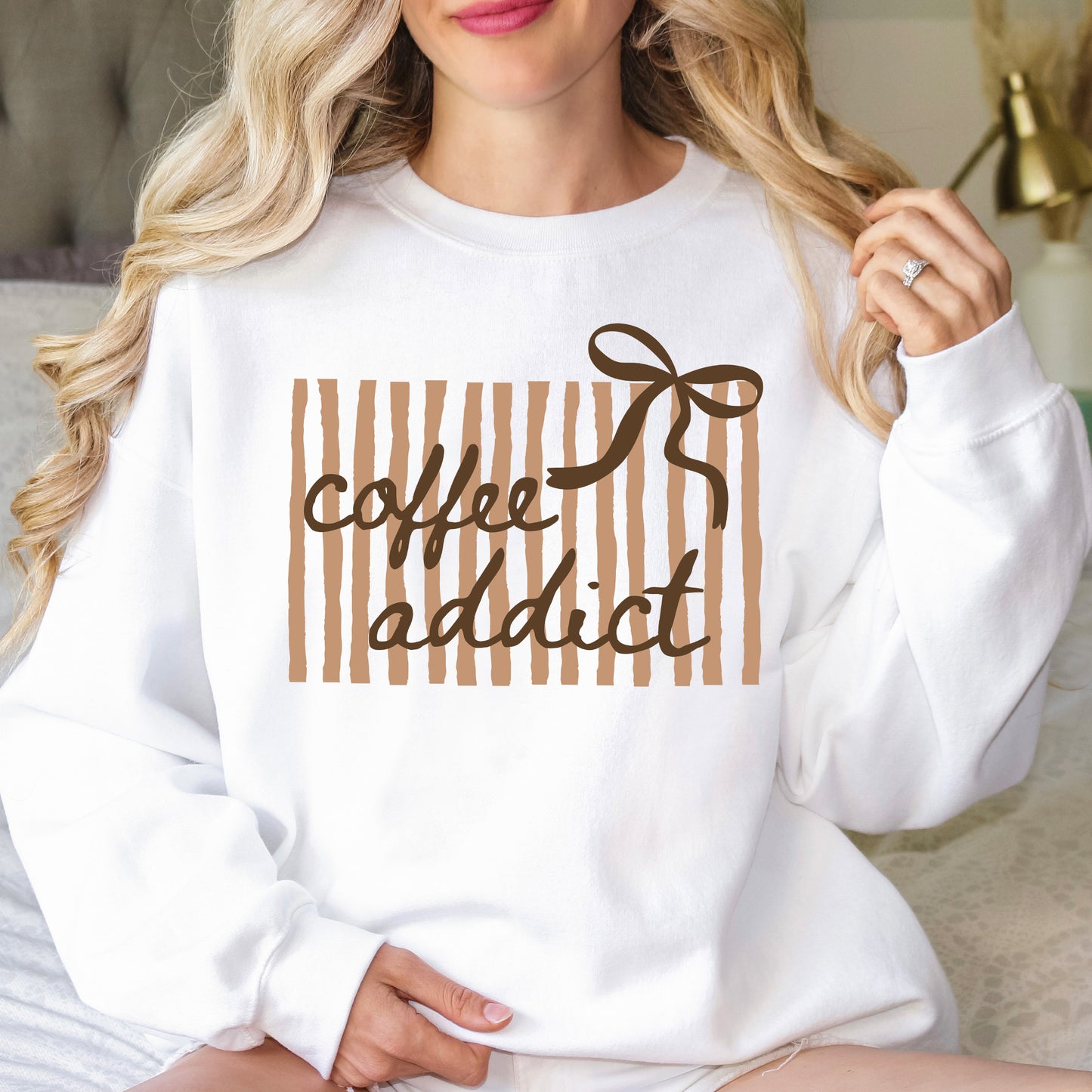 Coffee Addict Graphic Sweatshirt | Unisex Cozy Crewneck Pullover