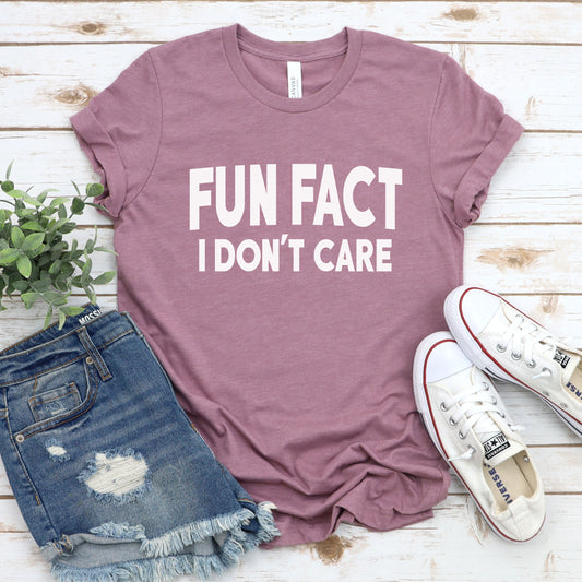 Fun Fact I Don't Care Graphic T-Shirt