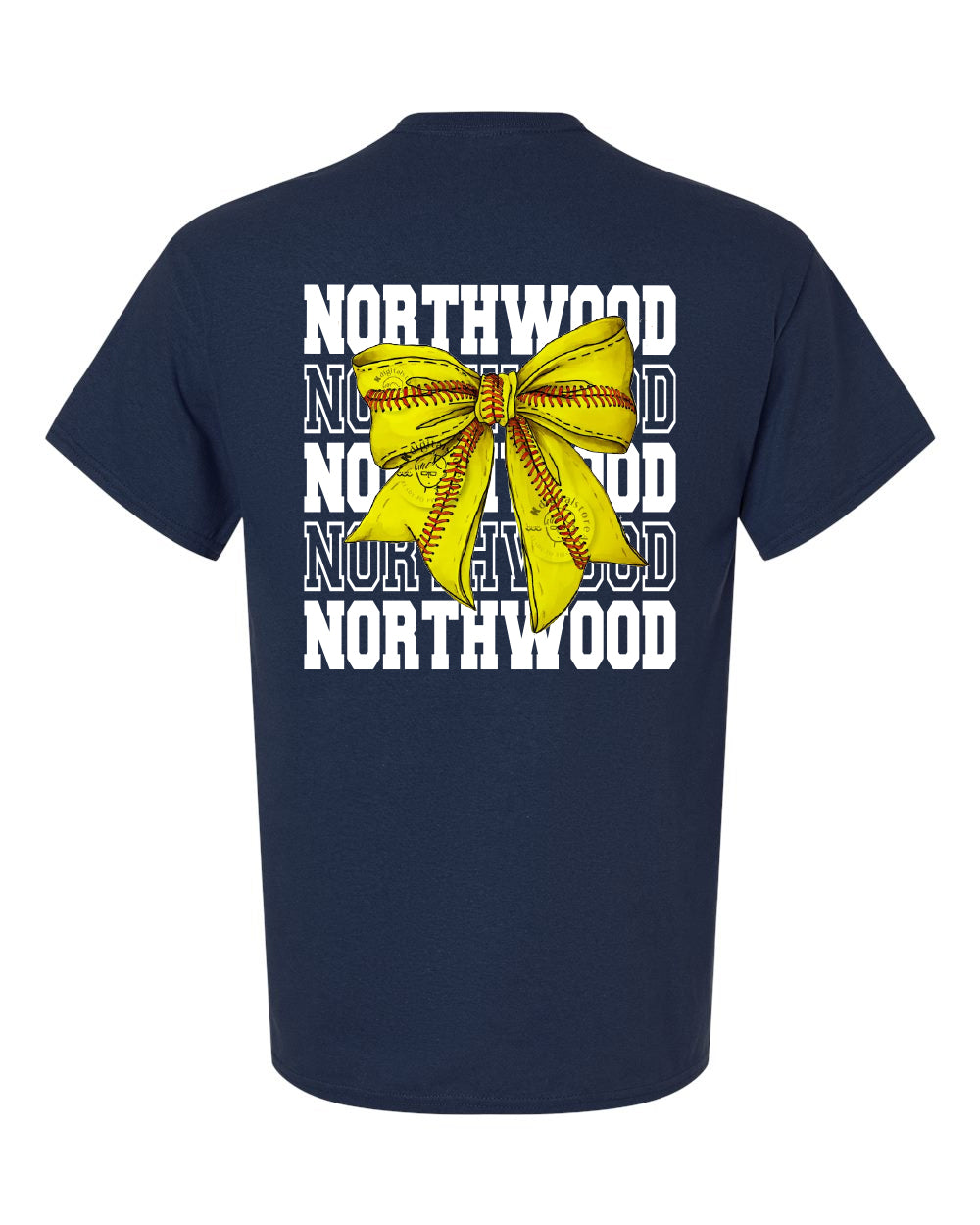 Northwood Softball Adult and Youth Unisex Gildan Softball Bow Front and Back
