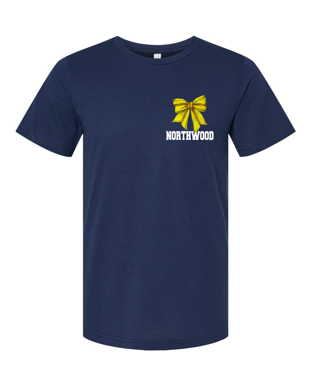 Northwood Softball Adult and Youth Unisex Bella Canvas Softball Bow Front and Back