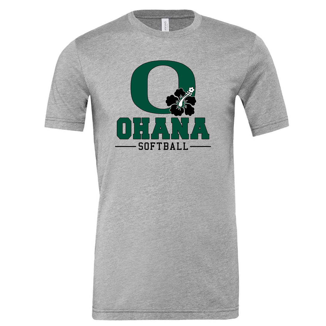 Ohana Softball Adult and Youth O Flower Unisex Bella Canvas - 3 Colors