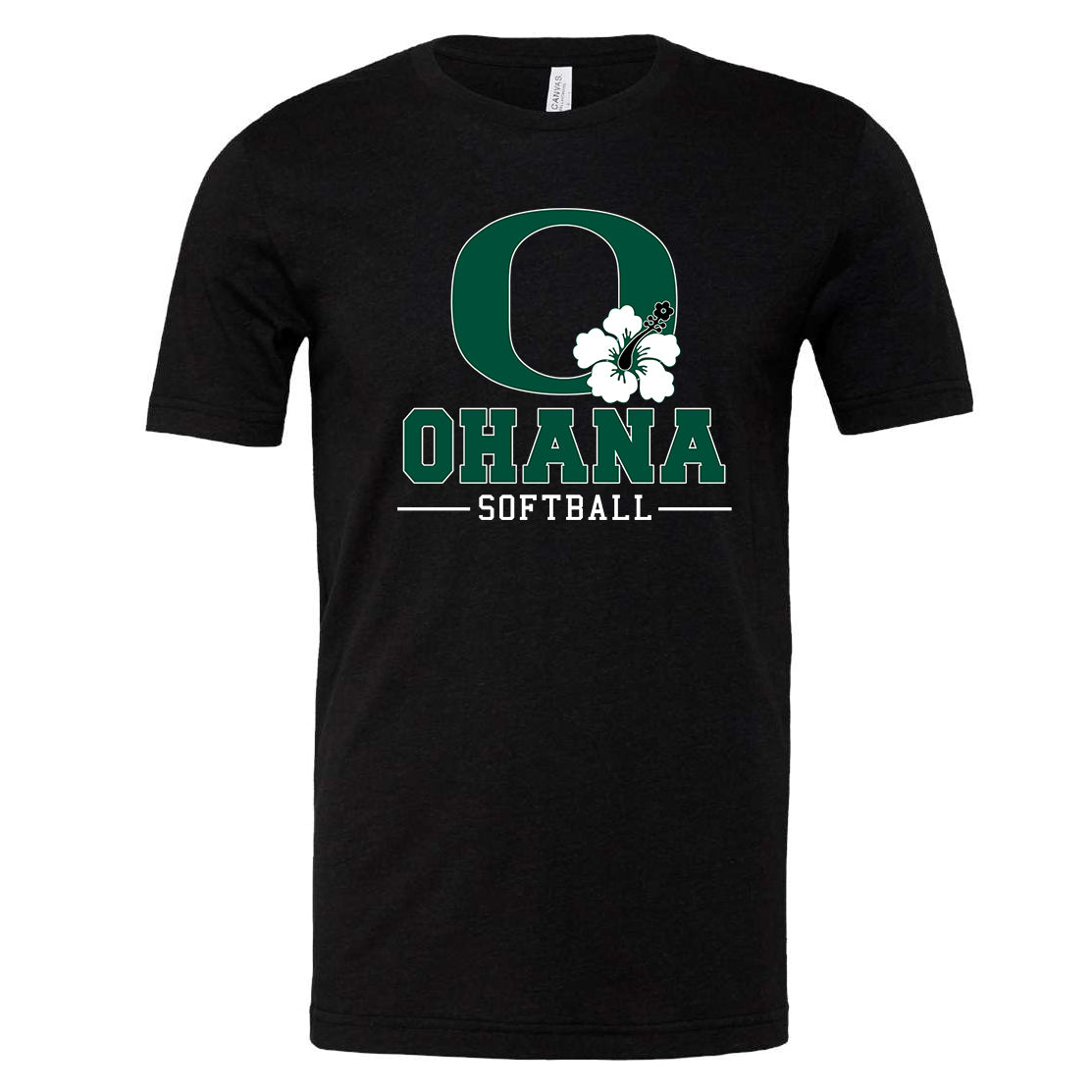 Ohana Softball Adult and Youth O Flower Unisex Bella Canvas - 3 Colors