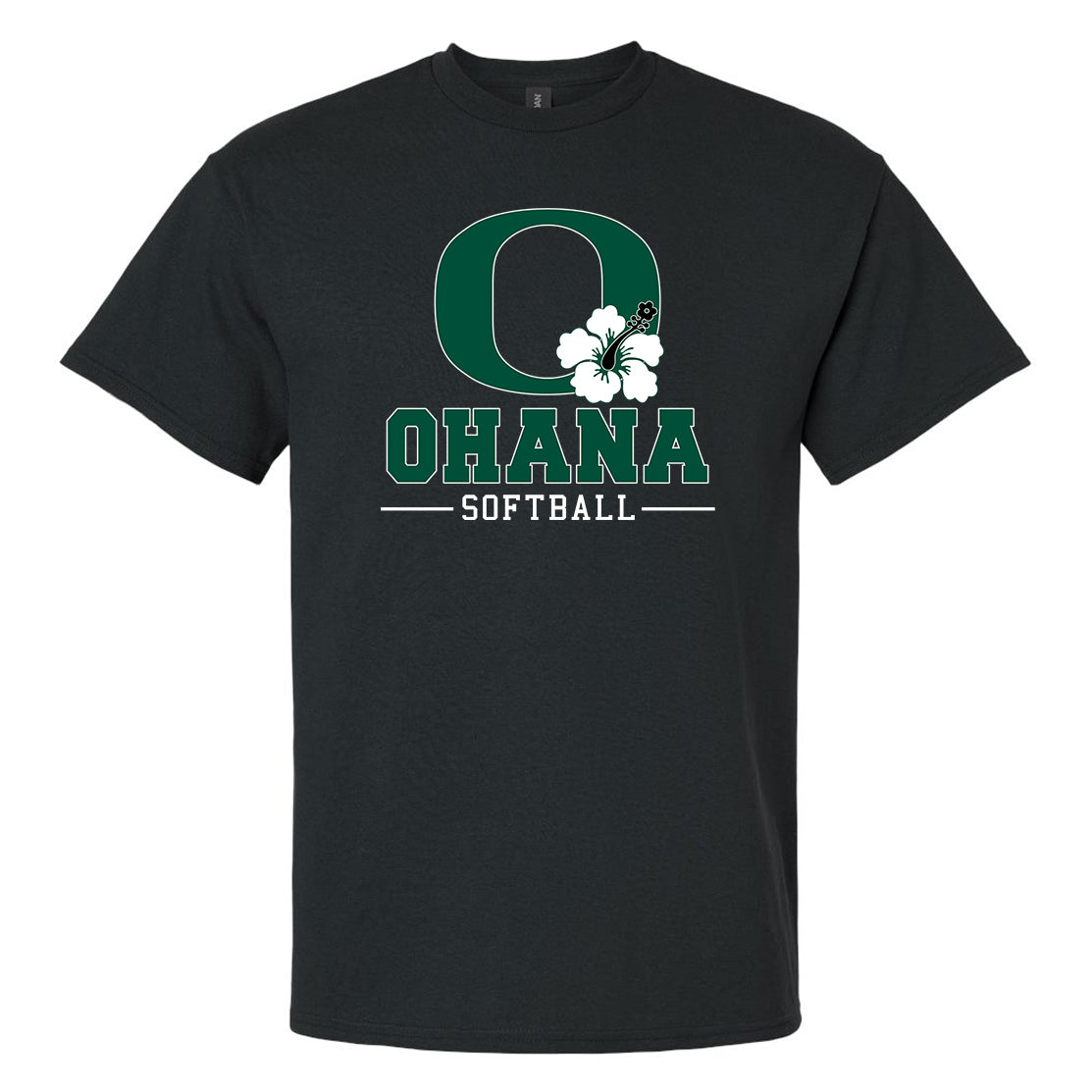 Ohana Softball O Flower Adult and Youth Unisex Gildan T-Shirt - 3 Colors