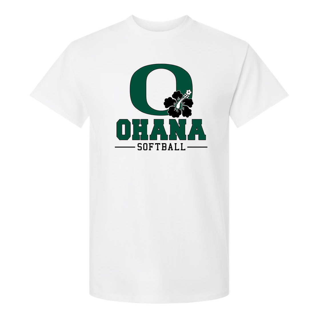 Ohana Softball O Flower Adult and Youth Unisex Gildan T-Shirt - 3 Colors