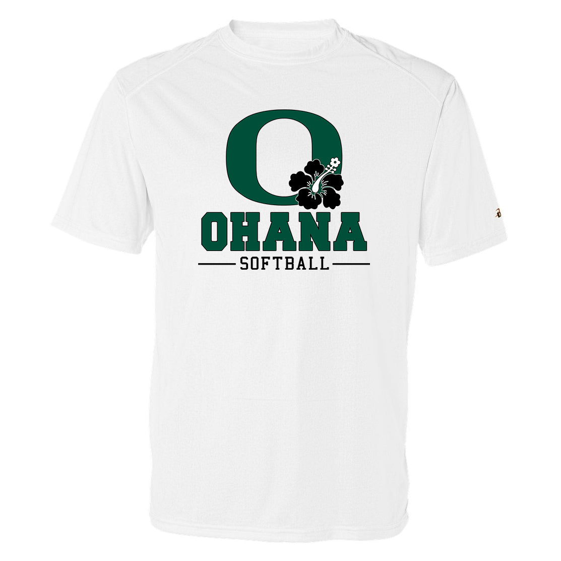 Ohana Softball O Flower Men's Badger Dri-Fit T-Shirt - 2 Colors