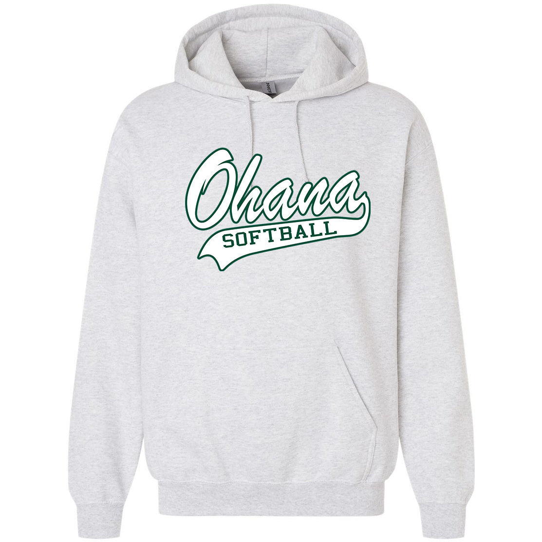 Ohana Softball Cursive Unisex Gildan Hooded Sweatshirt - 3 Colors