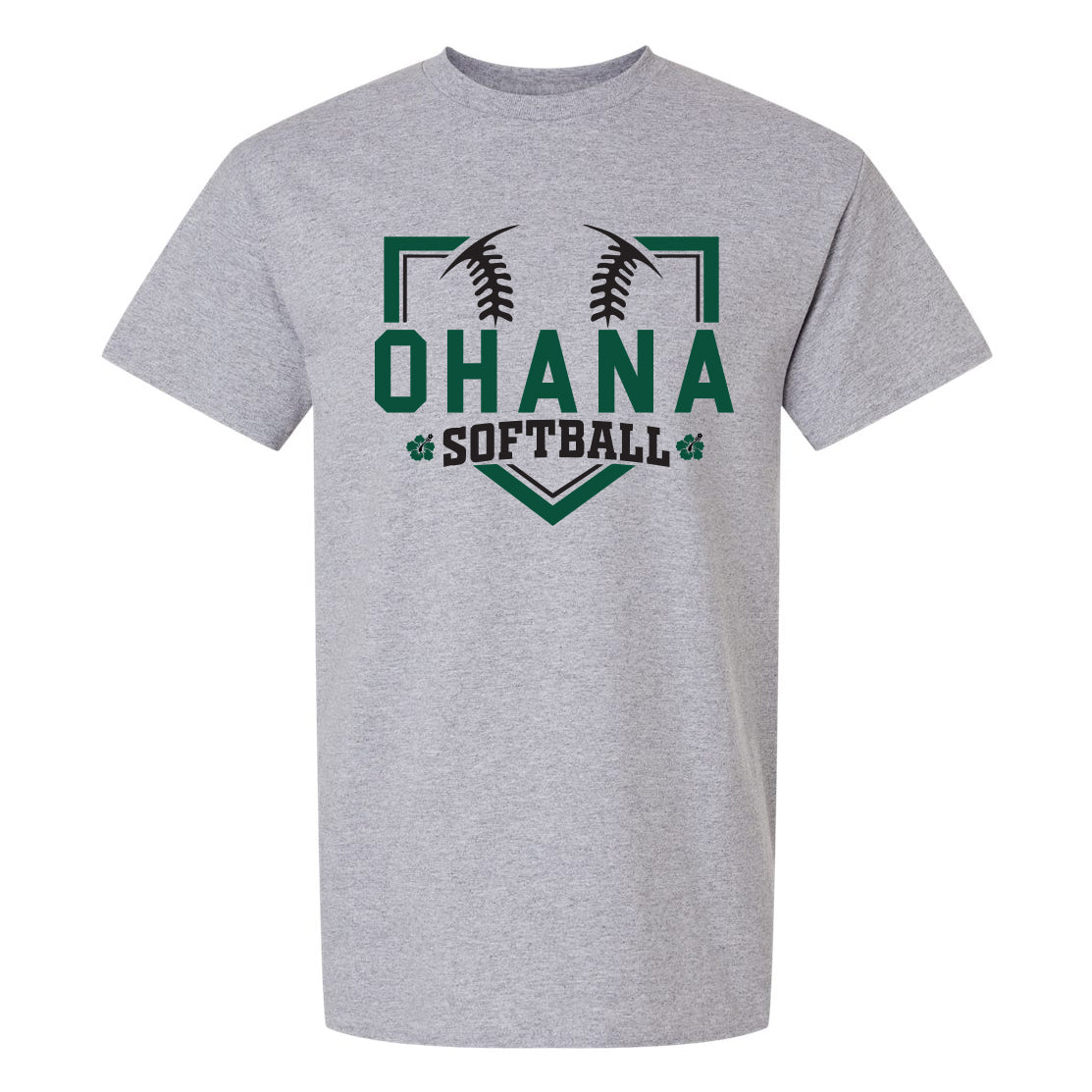 Ohana Softball Diamond Adult and Youth Unisex Gildan T-Shirt - 3 Colors