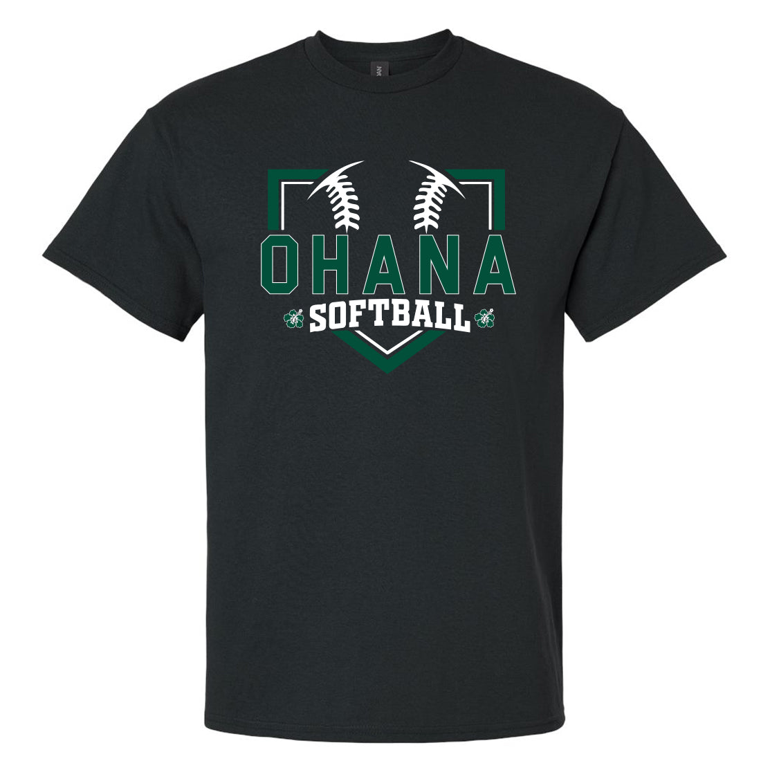 Ohana Softball Diamond Adult and Youth Unisex Gildan T-Shirt - 3 Colors