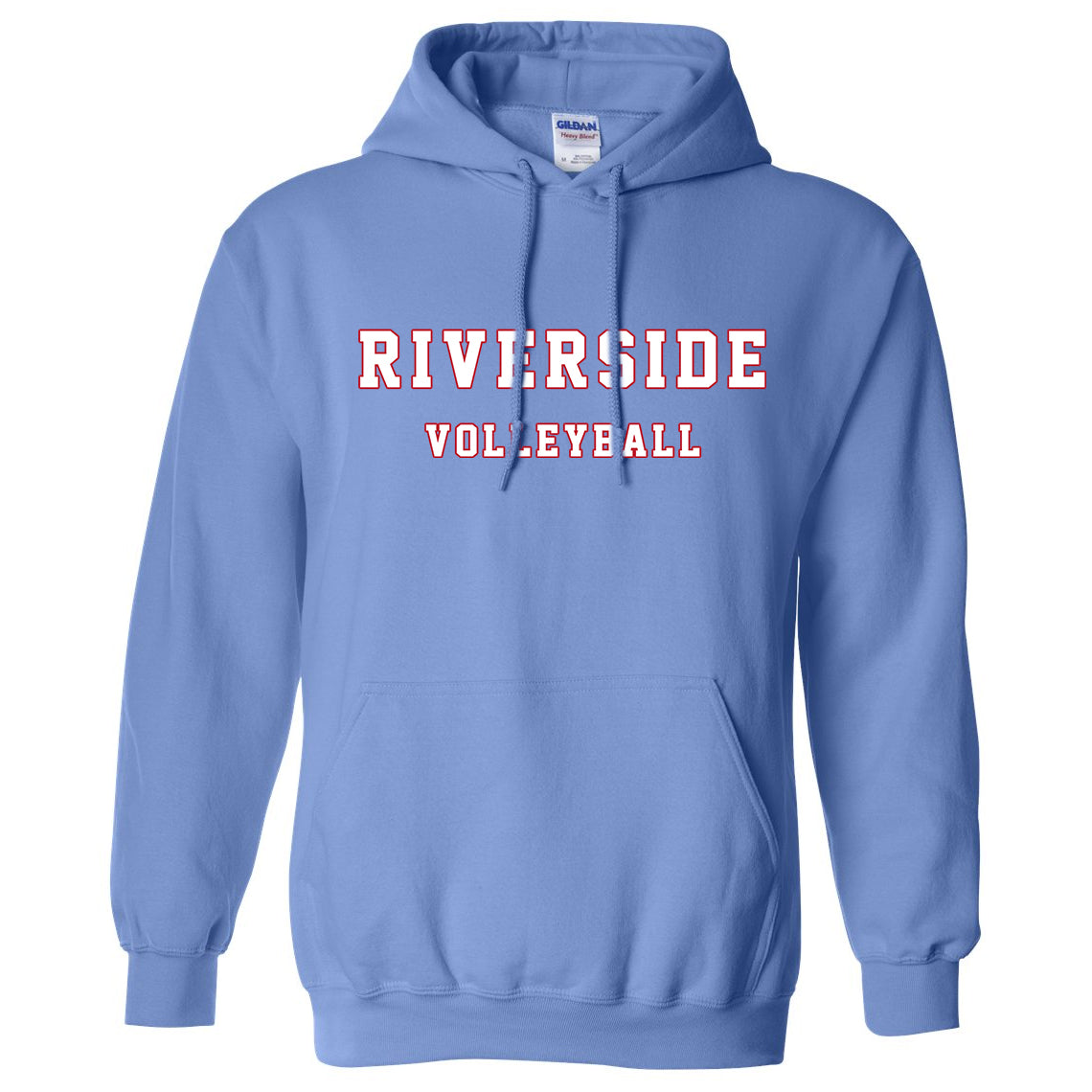 Riverside Volleyball Block Unisex Gildan Hooded Sweatshirt