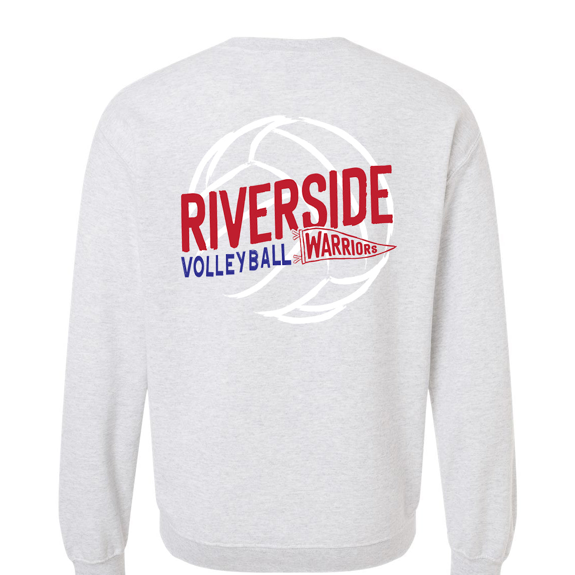 Riverside Volleyball Front and Back Unisex Gildan Crewneck Sweatshirt