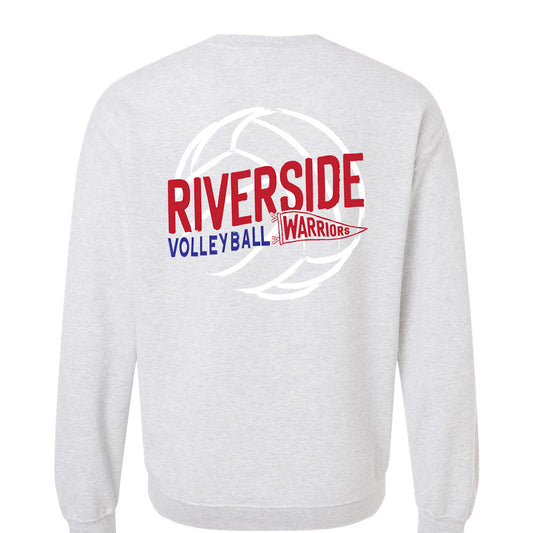 Riverside Volleyball Front and Back Unisex Gildan Crewneck Sweatshirt
