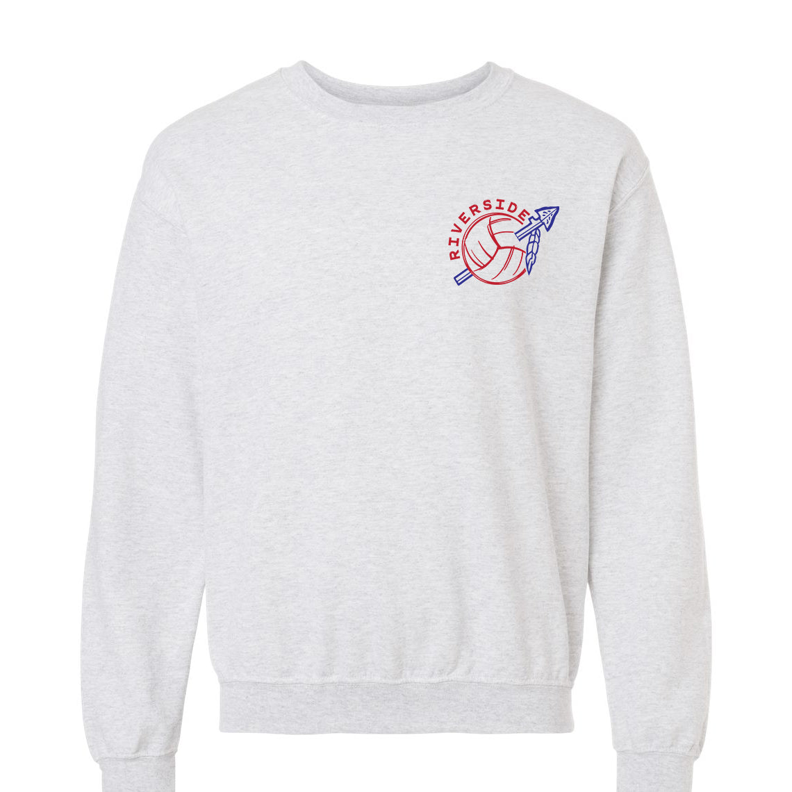 Riverside Volleyball Front and Back Unisex Gildan Crewneck Sweatshirt