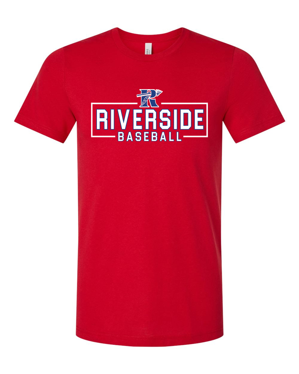 Riverside Baseball Red Unisex Bella Canvas T-Shirt