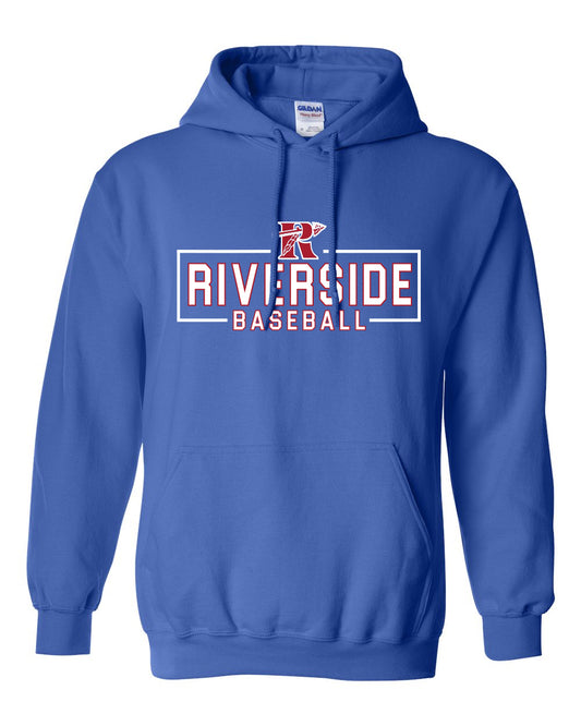 Riverside Baseball Royal Blue Unisex Gildan Hooded Sweatshirt