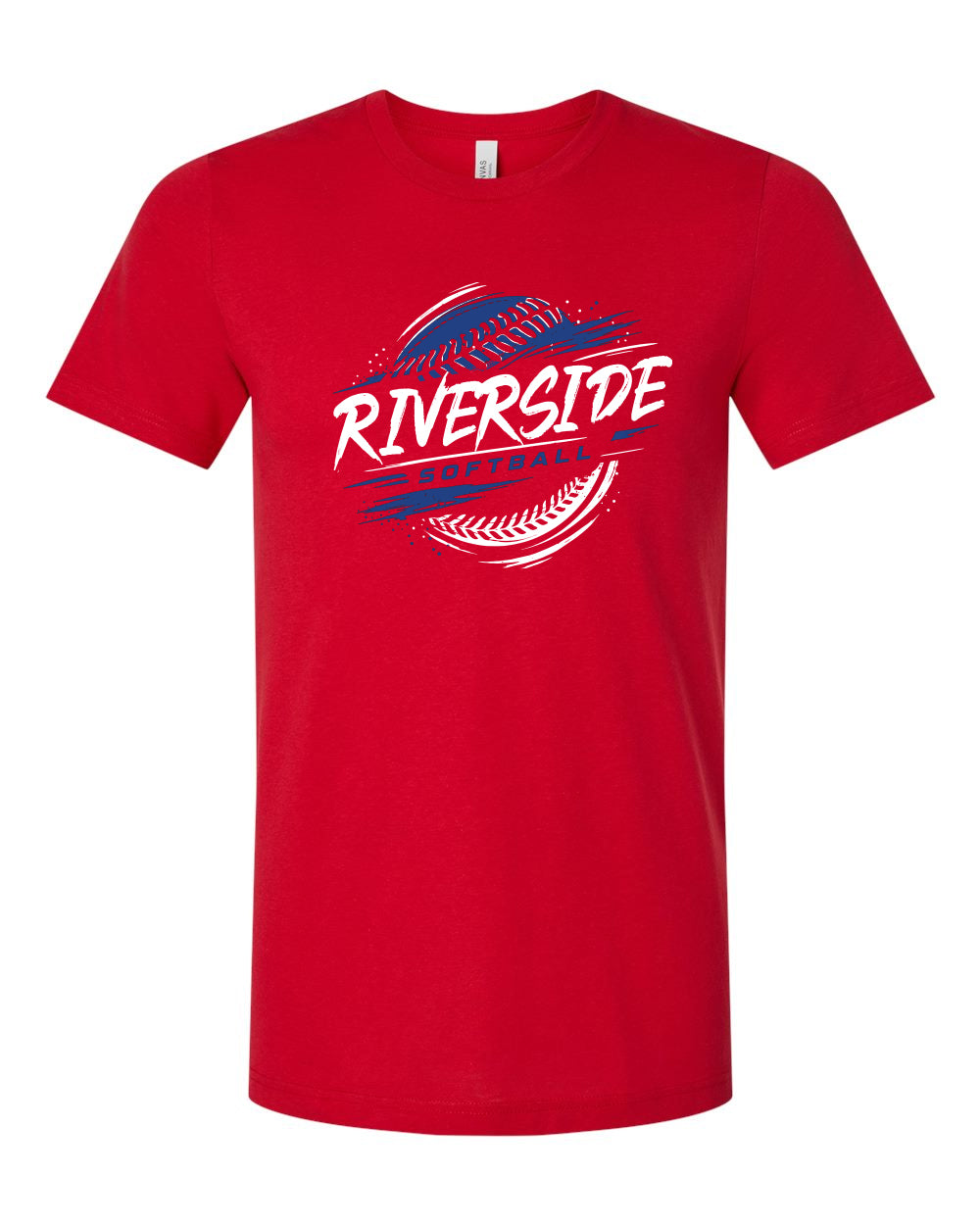 Riverside Softball Red Unisex Bella Canvas T-Shirt