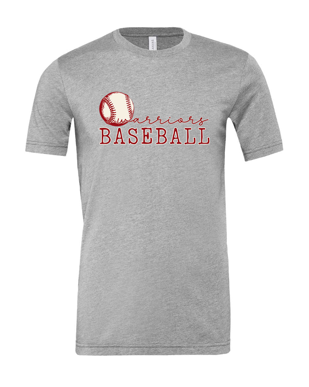 Warriors Vintage Baseball Heather Blue Unisex Bella Canvas T-Shirt - 2 Color Options