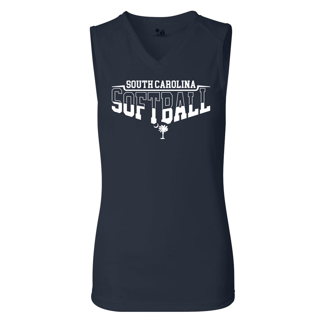 South Carolina Softball Women's Badger Dri-Fit Sleeveless Top Palmetto Tree - 2 Colors