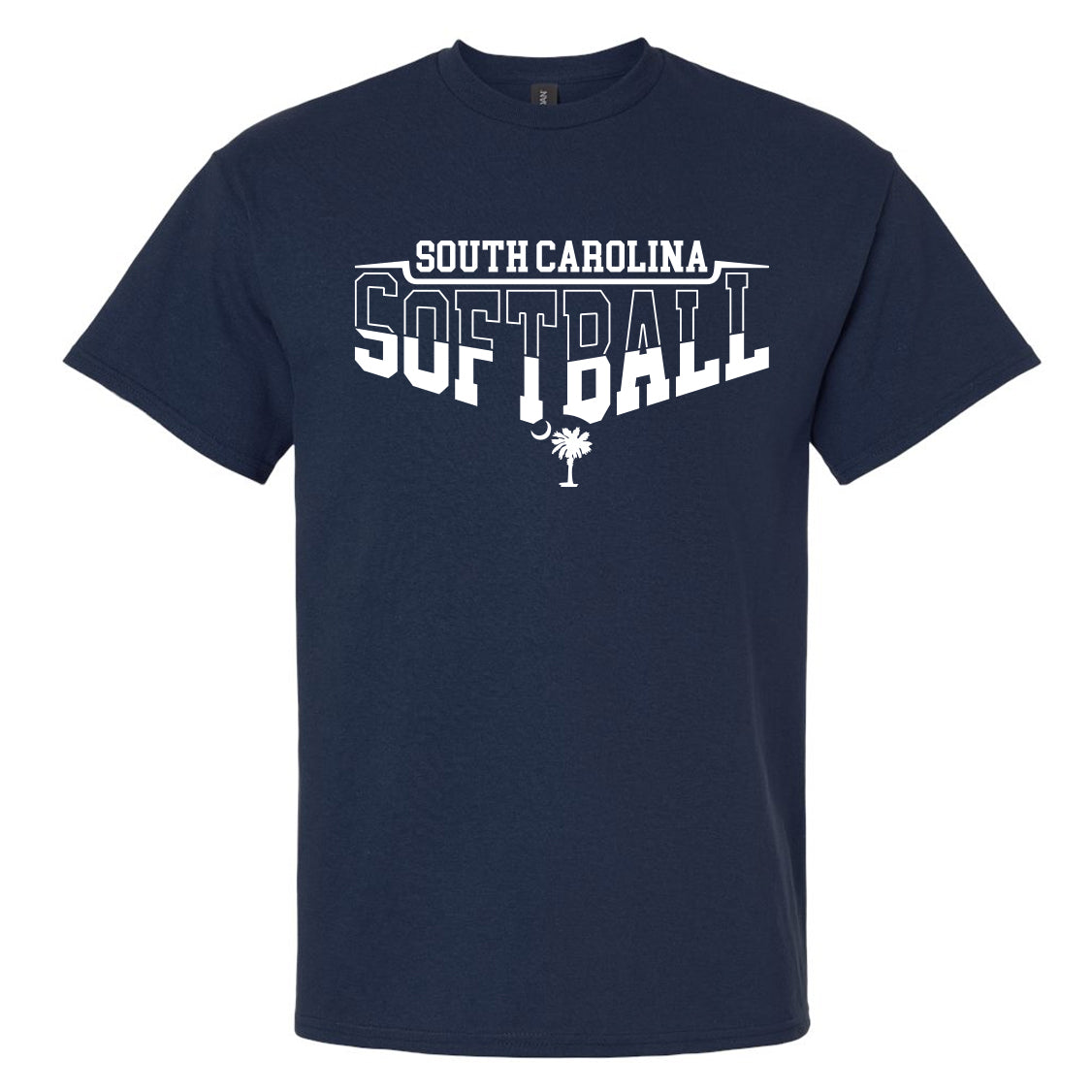 South Carolina Softball Adult and Youth Palmetto Tree Unisex Gildan - 2 Colors