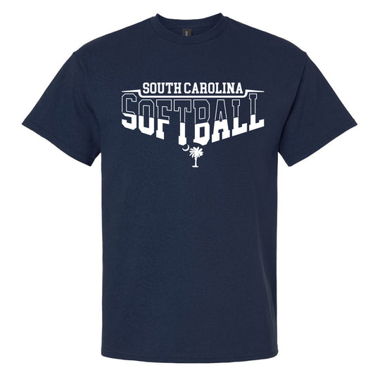 South Carolina Softball Adult and Youth Palmetto Tree Unisex Gildan - 2 Colors