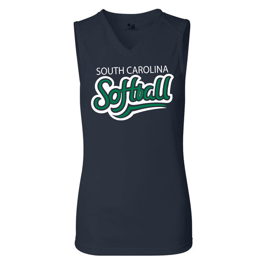 South Carolina Softball Women's Badger Dri-Fit Sleeveless Top Retro - 2 Colors