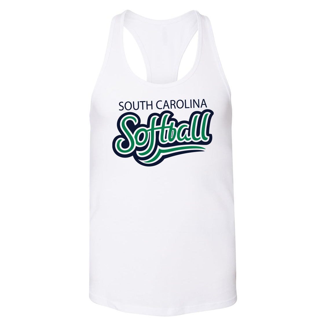 South Carolina Softball Women's Bella Canvas Racerback Tank Top Retro - 2 Colors