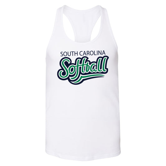South Carolina Softball Women's Bella Canvas Racerback Tank Top Retro - 2 Colors