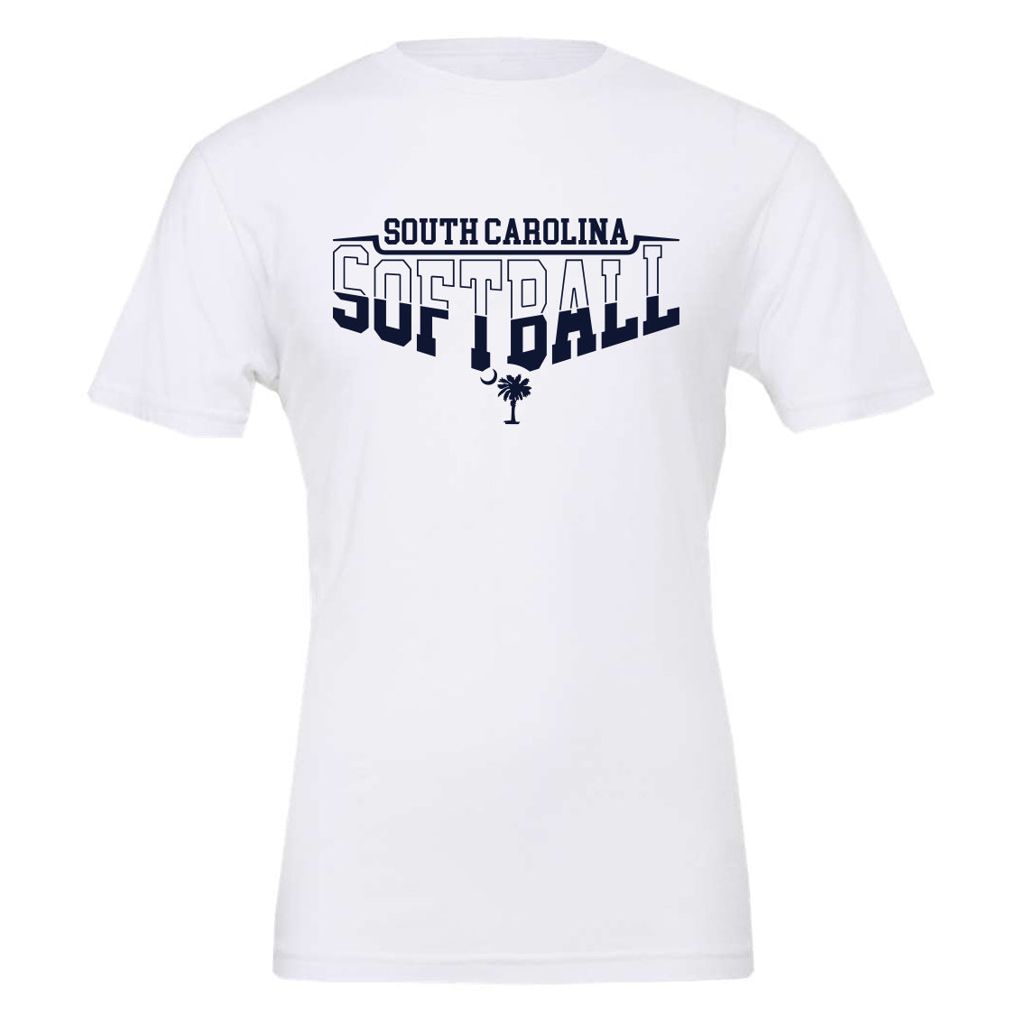 South Carolina Softball Adult and Youth Palmetto Tree Unisex Bella Canvas - 2 Colors