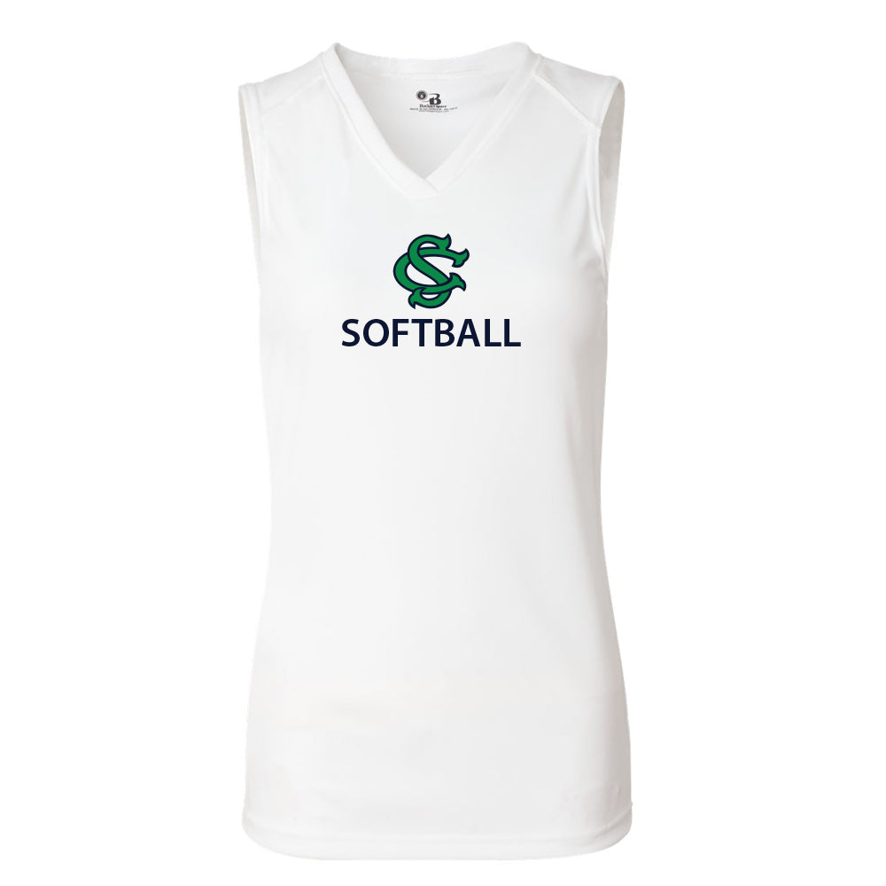 SC Softball Logo Women's Badger Dri-Fit Sleeveless Top Retro - 2 Colors