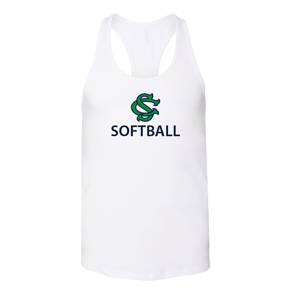 SC Softball Logo Women's Bella Canvas Racerback Tank Top Retro - 2 Colors