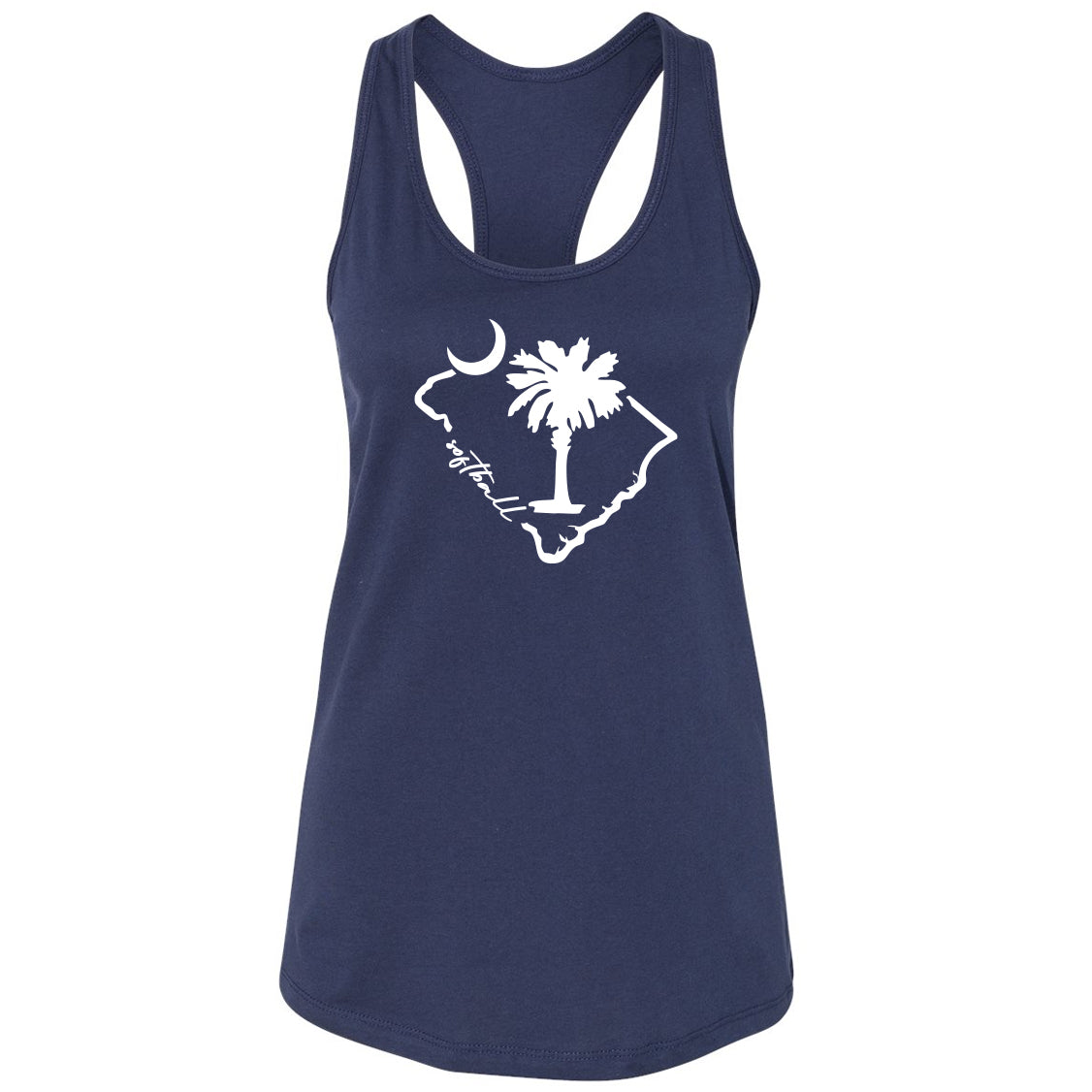 South Carolina Softball Women's Bella Canvas Racerback Tank Top State - 2 Colors