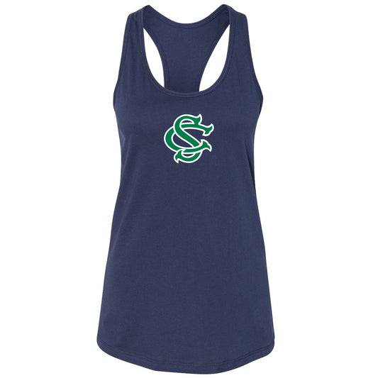 SC Logo Women's Bella Canvas Racerback Tank Top Cursive - 2 Colors