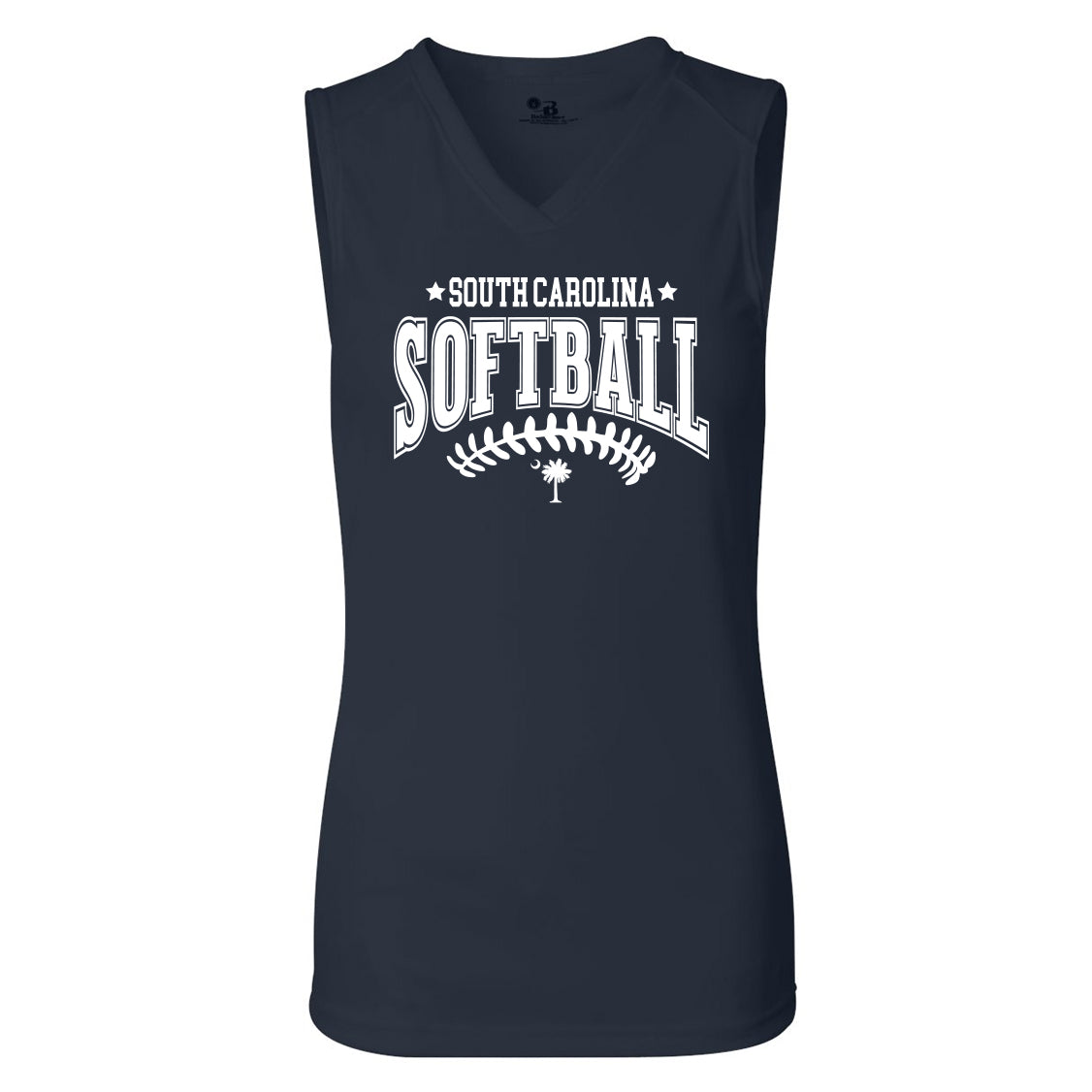 South Carolina Softball Women's Badger Dri-Fit Sleeveless Top Laces - 2 Colors