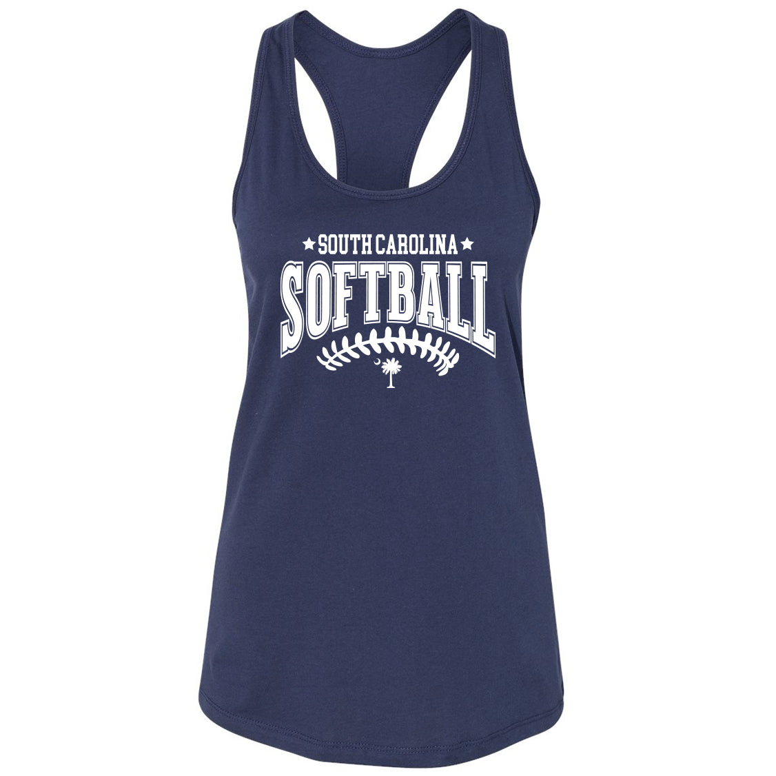 South Carolina Softball Women's Bella Canvas Racerback Tank Top Laces - 2 Colors