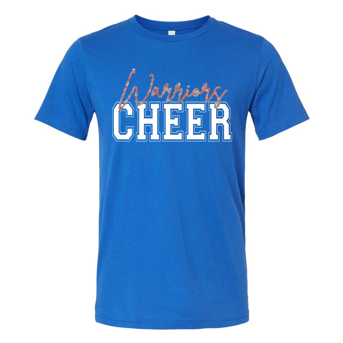 Warriors Cheer Glitter Unisex Bella Canvas T-Shirt