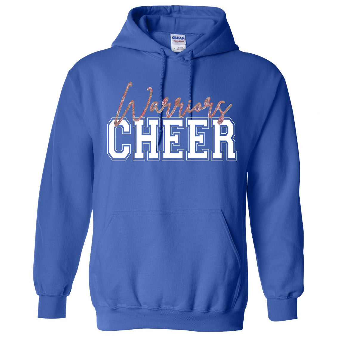 Warriors Cheer Glitter Unisex Gildan Hooded Sweatshirt