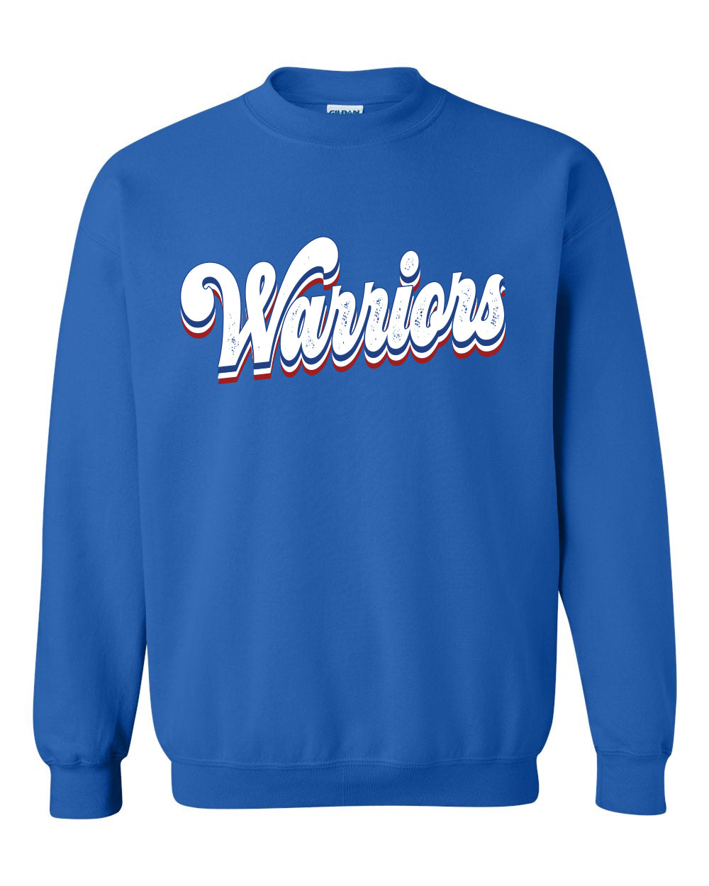 Warriors Cursive Unisex Gildan Crewneck Sweatshirt - 3 Colors